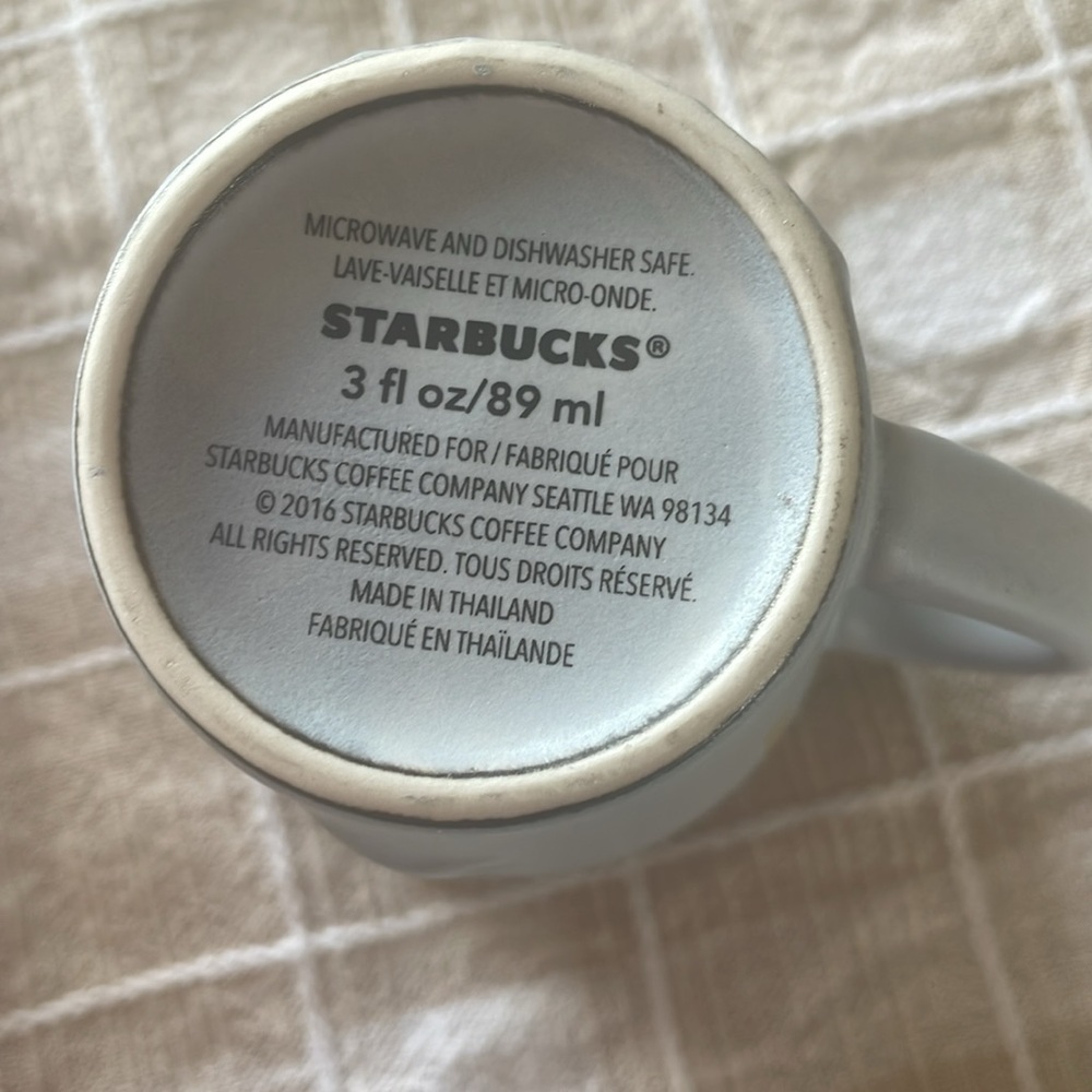 Starbucks Mermaid Tail 3 oz Gray Shot Glass Mug - Picture 3 of 4